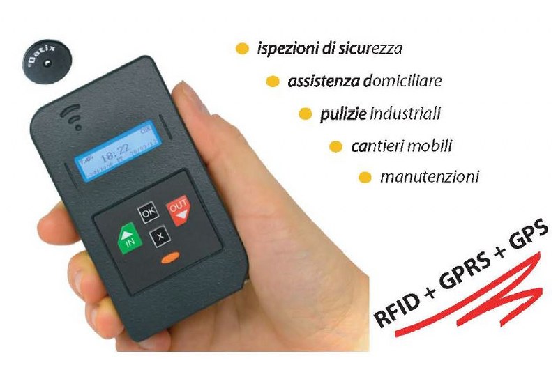  DATIX NANO G GPS Rilevazione presenze fuori sede versione con lettore RFID modem GPRS e localizzatore GPS